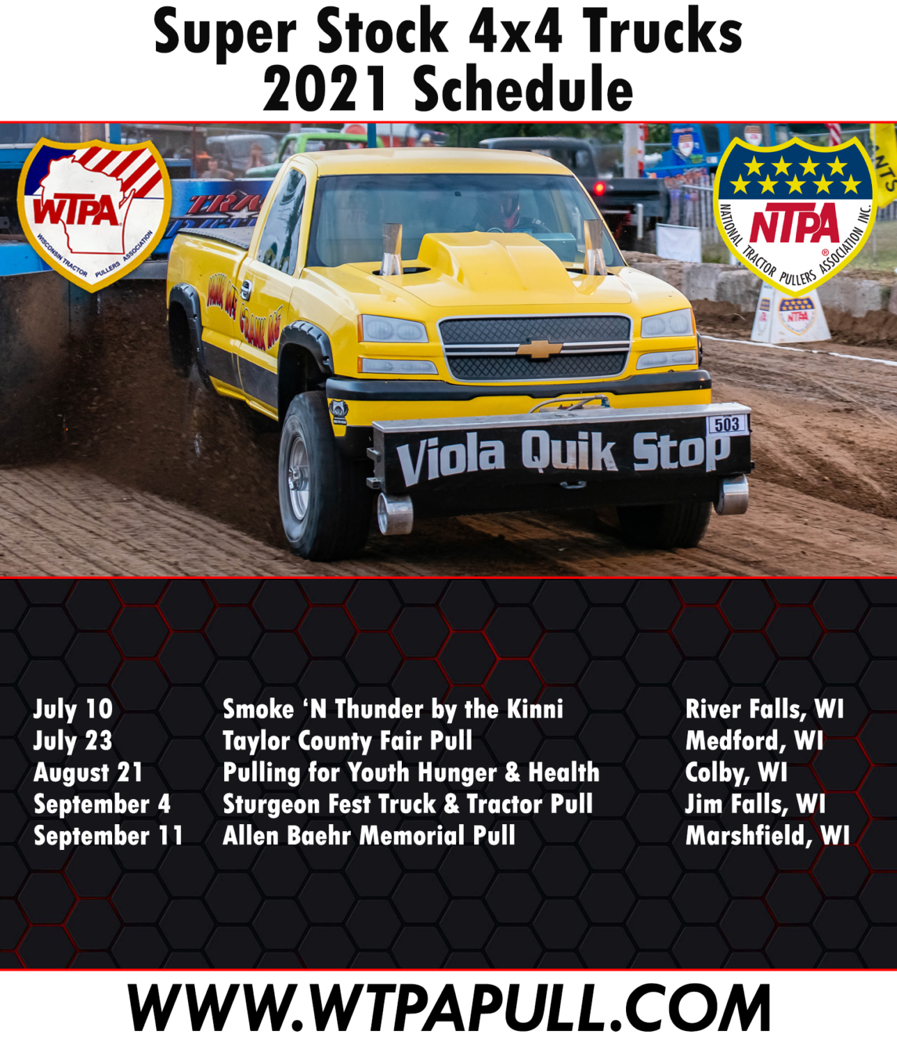 2021 Class Schedules Wisconsin Tractor Pullers Association
