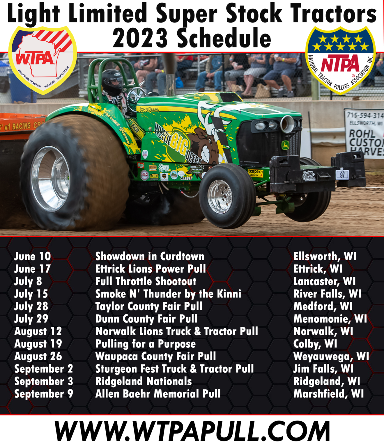 2023 Class Schedules Wisconsin Tractor Pullers Association